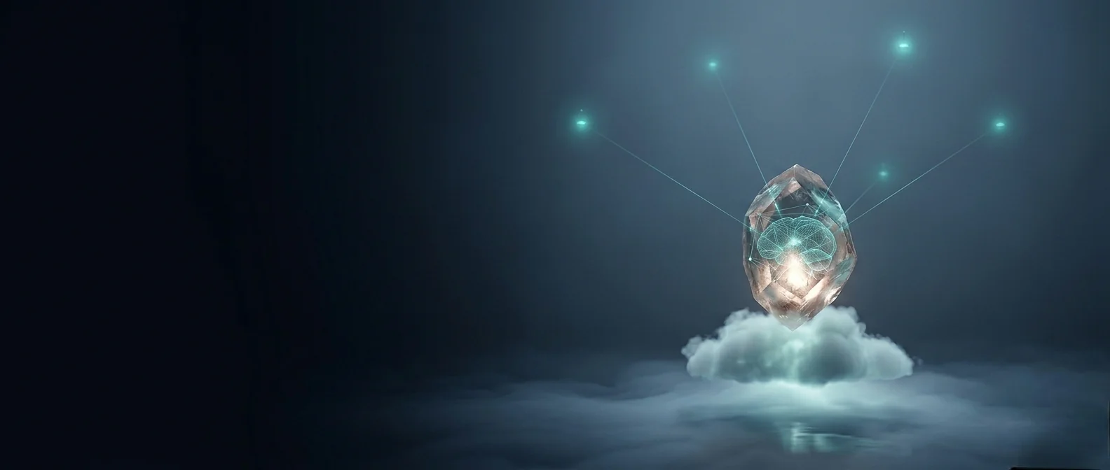Artemis AI compliance platform — a glowing sunstone with neural connections, representing FedRAMP and CMMC authorization at cloud speed